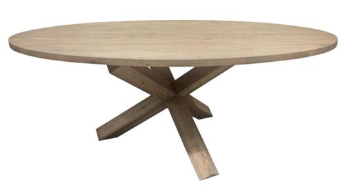 Camas Oak Oval Dining Table with Spider Legs - Variation Available