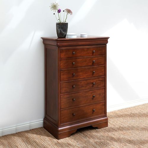 Willis and Gambier Antoinette Cherrywood 6 Drawer Tall Chest