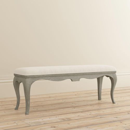 Willis and Gambier Camille Grey Oak Padded Bedroom Bench