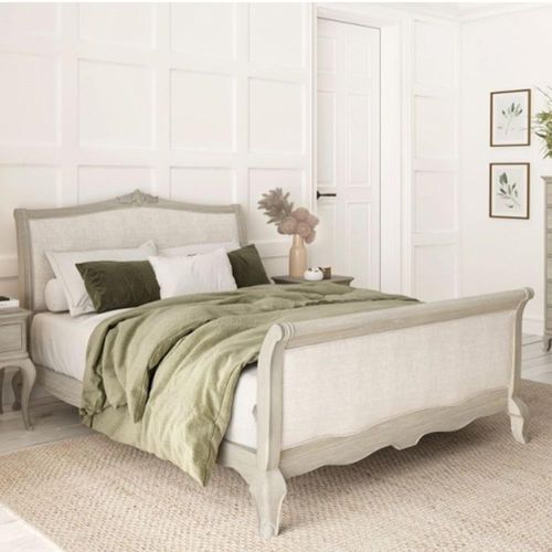Willis and Gambier Camille Grey Oak High Footend Bed - Sizes Available
