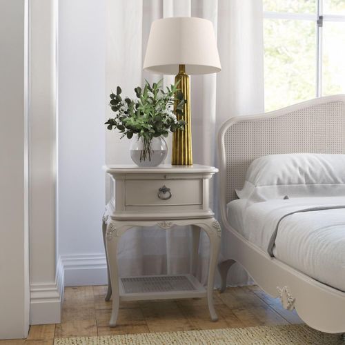 Willis and Gambier Etienne Grey 1 Drawer Bedside Table