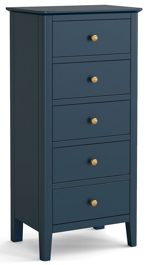 Harrogate Blue 5 Drawer Narrow Chest