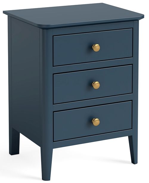 Harrogate Blue 3 Drawer Bedside Cabinet