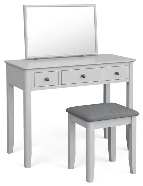 Stowe Grey 3 Drawer Dressing Table Set