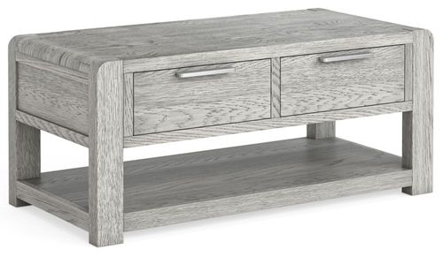 Amsterdam Grey Washed Oak 2 Drawer Coffee Table