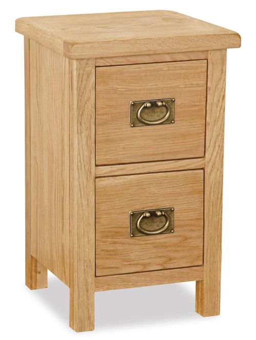 Salisbury Lite Oak 2 Drawer Bedside Cabinet