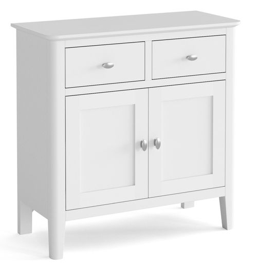 Hampstead White 2 Door Small Sideboard - 75cm