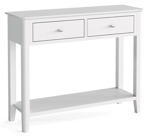 Hampstead White 2 Drawer Console Table