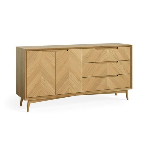 Valencia Oak Herringbone 2 Door Medium Sideboard - 150cm