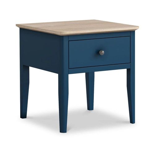 Marlow Blue 1 Drawer Lamp Table