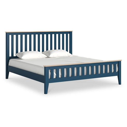 Marlow Blue 6ft Queen Size Slatted Bed