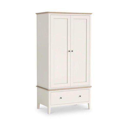 Marlow White 2 Door 1 Drawer Wardrobe
