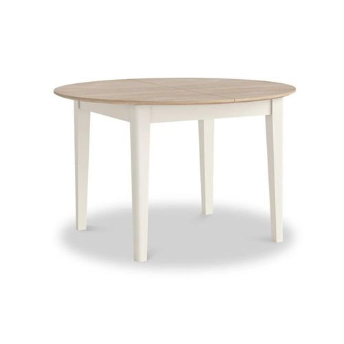 Marlow White 4-6 Seater Round Extending Dining Table - 120cm-155cm