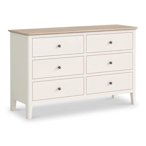 Marlow White 6 Drawer Wide Chest