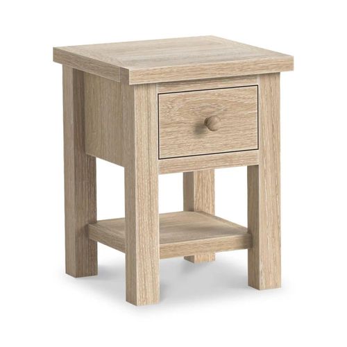 Modern Country Oak 1 Drawer Square Lamp Table