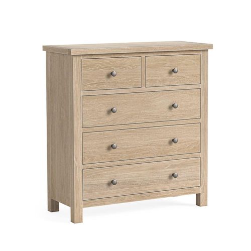 Modern Country Oak 2+3 Drawer Chest
