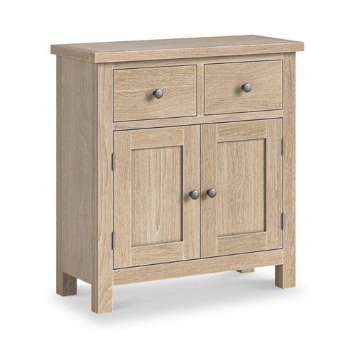 Modern Country Oak 2 Door Small Sideboard - 75cm