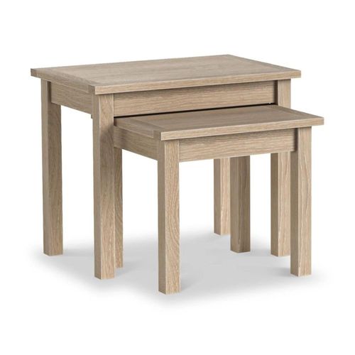 Modern Country Oak Nest of 2 Tables