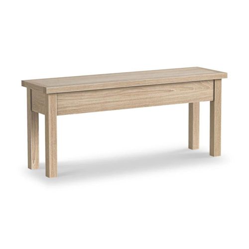 Modern Country Oak Shallow Storage Dining Bench