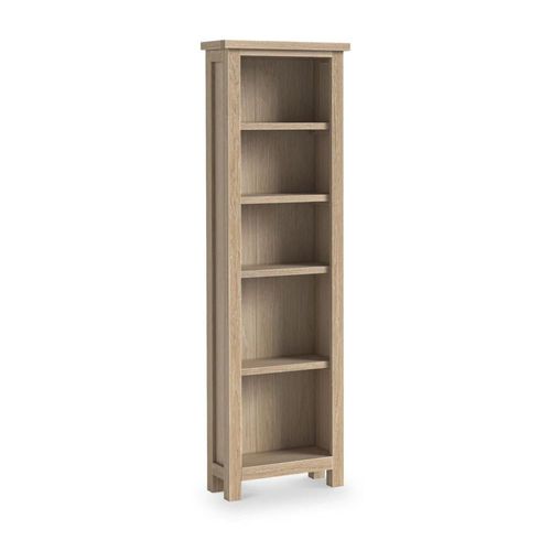 Modern Country Oak Slim Bookcase