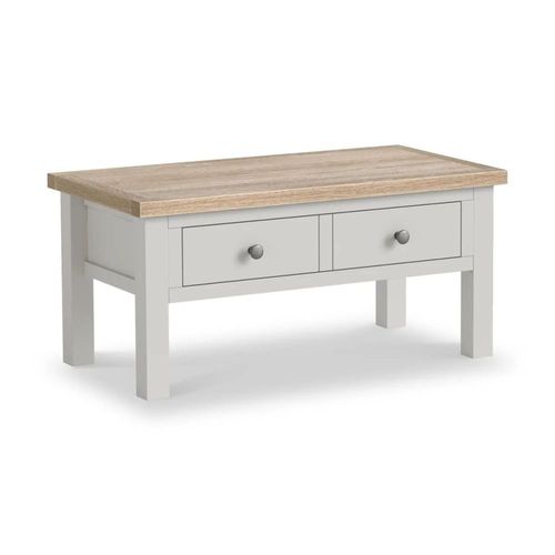 Modern Grey Painted 2 Drawer Coffee Table