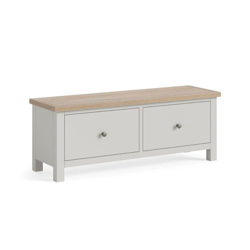 Modern Grey Painted Storage Large Bench