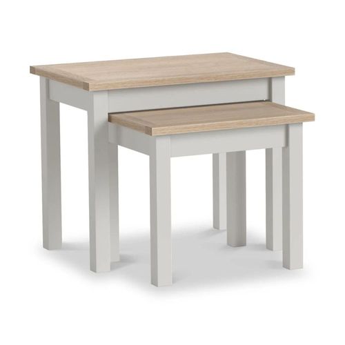 Modern Grey Painted Nest of 2 Tables