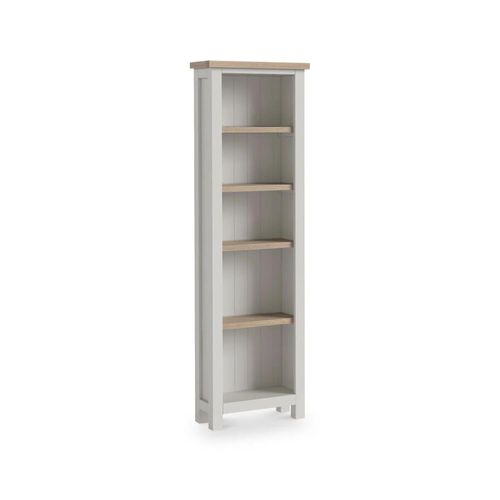 Modern Grey Painted Slim Bookcase