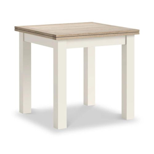Modern White Painted 2-6 Seater Flip Top Dining Table - 85cm-170cm