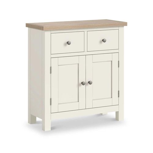Modern White Painted 2 Door Small Sideboard - 75cm