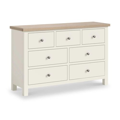 Modern White Painted 3+4 Drawer Wide Chest