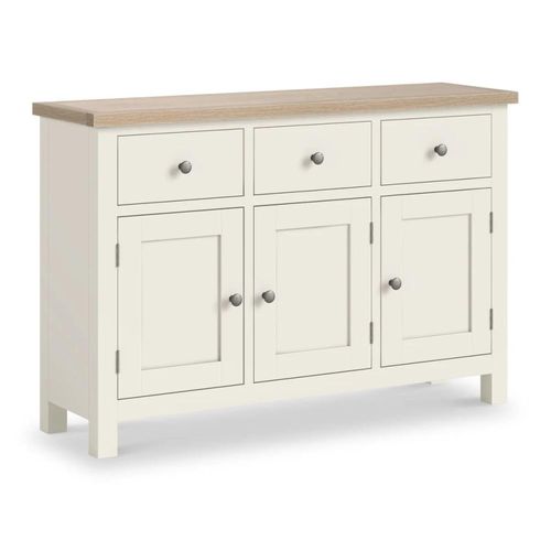 Modern White Painted 3 Door Medium Sideboard - 120cm