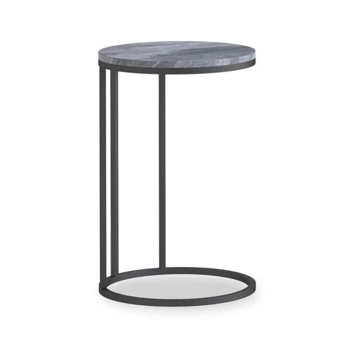 Marmora Grey Marble Round C Side Table