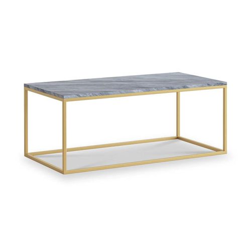 Marmora Grey Marble and Gold Coffee Table