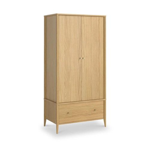 Paris Oak 2 Door 1 Drawer Wardrobe
