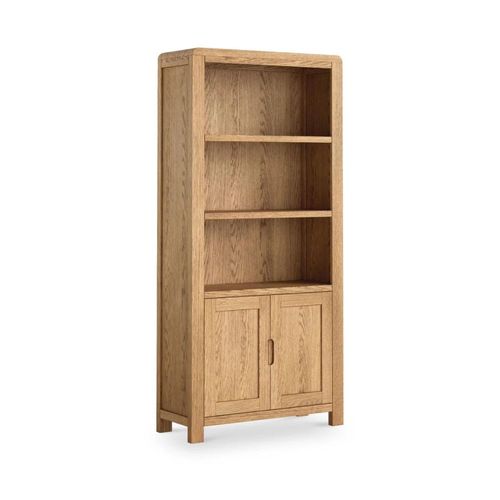 Thurlestone Curved Oak 2 Door Large Bookcase