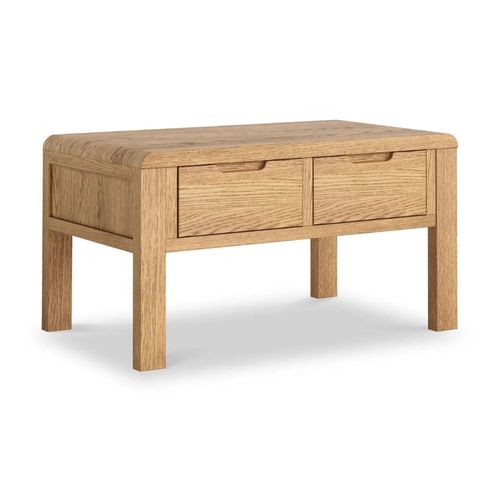 Thurlestone Curved Oak 2 Drawer Coffee Table