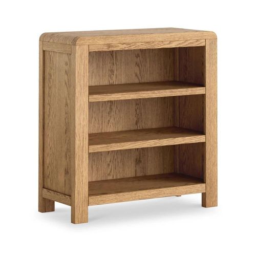 Thurlestone Curved Oak Low Bookcase