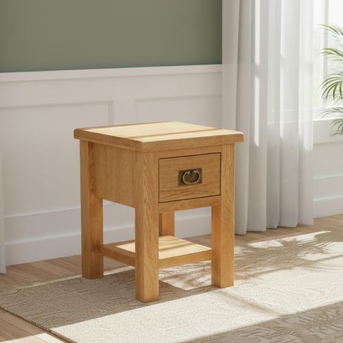 Salisbury Lite Oak 1 Drawer Lamp Table