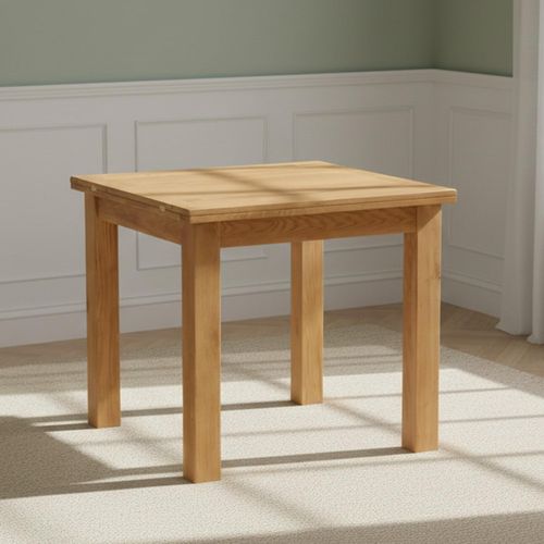 Salisbury Lite Oak 2-6 Seater Flip Top Square Dining Table - 85cm-170cm
