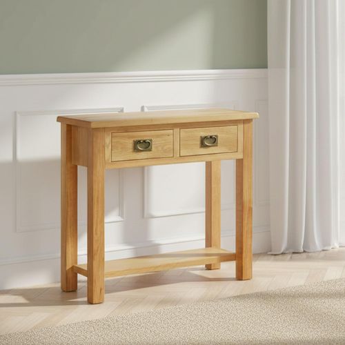 Salisbury Lite Oak 2 Drawer Console Table