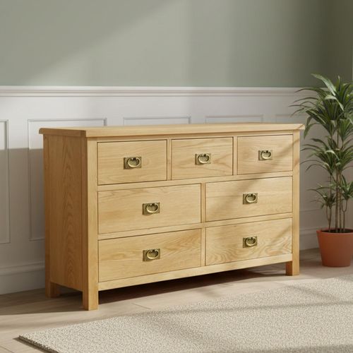 Salisbury Lite Oak 3+4 Drawer Wide Chest