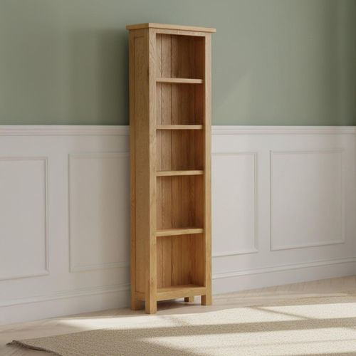 Salisbury Lite Oak Narrow Bookcase