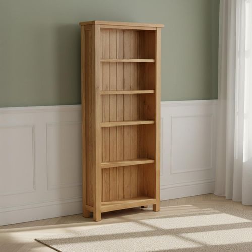 Salisbury Lite Oak Wide Bookcase