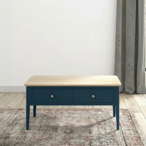 Marlow Blue 2 Drawer Coffee Table