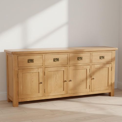 Salisbury Premium Oak 4 Door Extra Large Sideboard - 191cm