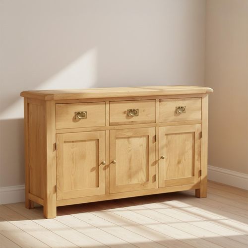 Salisbury Premium Oak 3 Door Medium Sideboard - 147cm