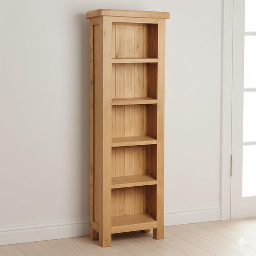 Salisbury Premium Oak Narrow Bookcase