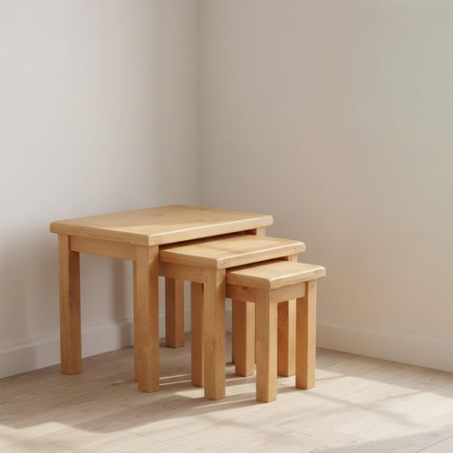 Salisbury Premium Oak Nest of 3 Tables