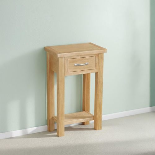 New Trinity Natural Oak 1 Drawer Telephone Table
